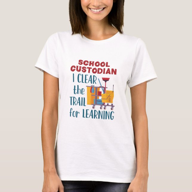 Camiseta Guardião Escolar Eu Limpo O Caminho Para Aprender (Frente)