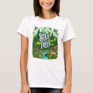 Camiseta Guardiões da Floresta: Salvem as Nossas Árvores