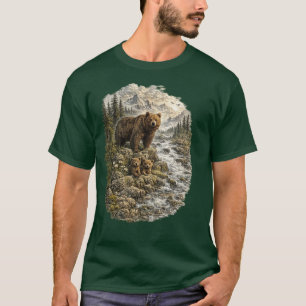 Camiseta Guardiões da Montanha – Família de Urso Pardo Vint