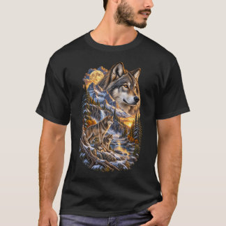 Camiseta Guardiões da Natureza – Família de Lobos Vintage