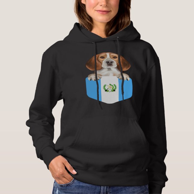 Camiseta Guatemala Flag Beagle Dog In Pocket (Frente)