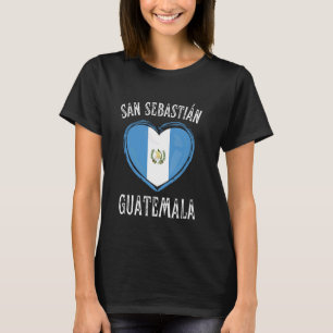 Camiseta Guatemala Flag Heart San Sebastian City