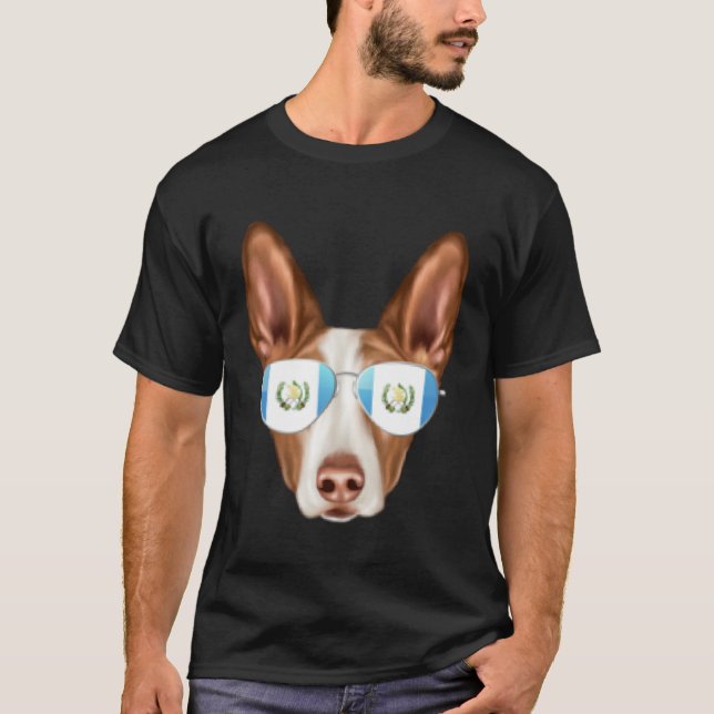 Camiseta Guatemala Flag Ibizan Hound Dog Guatemala Pocket (Frente)