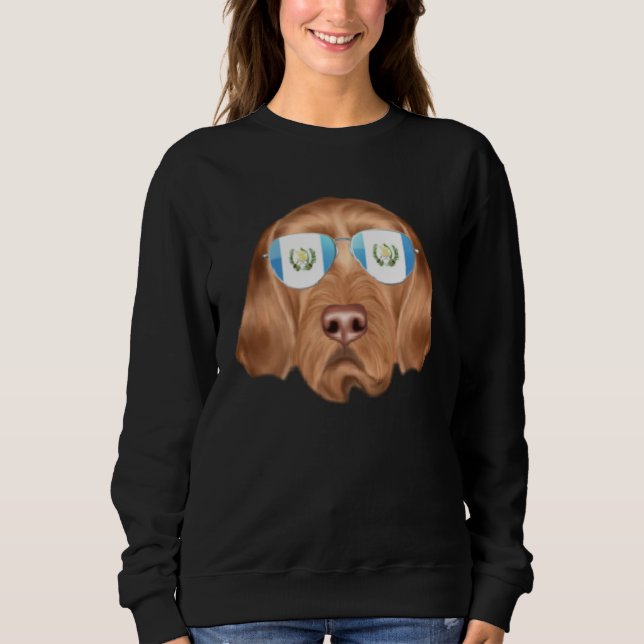Camiseta Guatemala Flag Wirehaired Vizsla Dog Guatemala Poc (Frente)