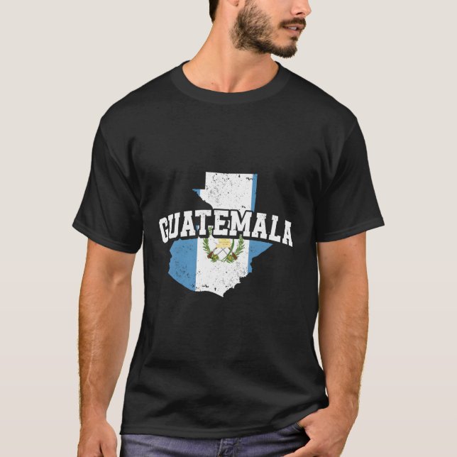 Camiseta Guatemala - Mapa e Sinalizador Souvenir Guatemala (Frente)