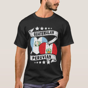 Camiseta Guatemala Peru Bandeira metade guatemalteca metade