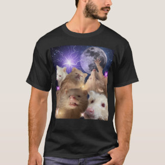 Camiseta Guaxinim Albino Engraçado e Brega