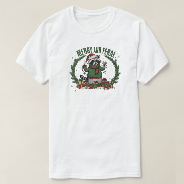 Camiseta Guaxinim Alegre e Feral (Frente do Design)