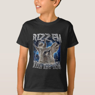Camiseta Guaxinim Autista Meme de Autismo Engraçado Rizz Em