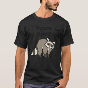 Camiseta Guaxinim Bonito Pedindo por Comidas Animais Selvag
