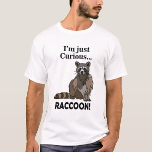 Camiseta Guaxinim Curioso Engraçado