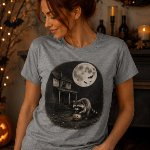 Camiseta Guaxinim de Halloween