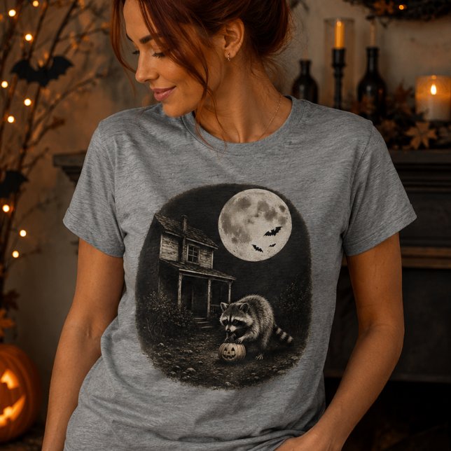 Camiseta Guaxinim de Halloween  (Criador carregado)