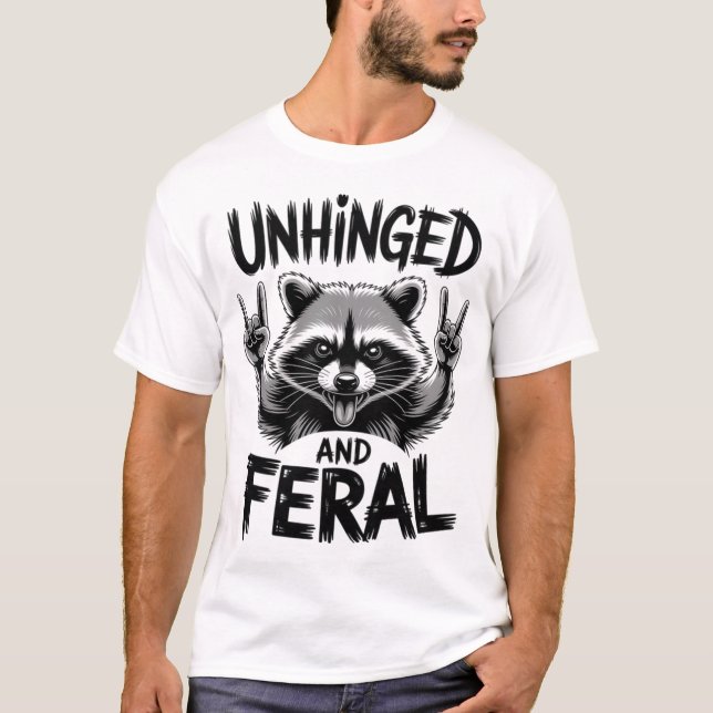 Camiseta Guaxinim Descontrolado e Feral (Frente)