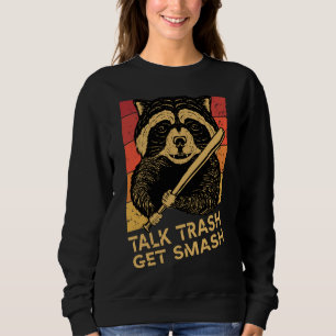 Camiseta guaxinim dizendo que o lixo do Talk se esmaga, Eng