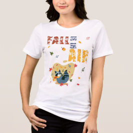 Camiseta Guaxinim do Outono no Ar