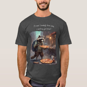 Camiseta Guaxinim encontra uma pizza perfeitamente boa no l