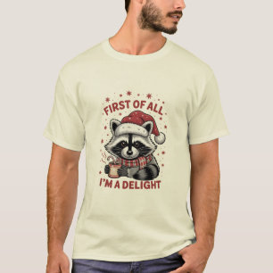 Camiseta Guaxinim Engraçado Antes de Mais Nada Sou um Delig
