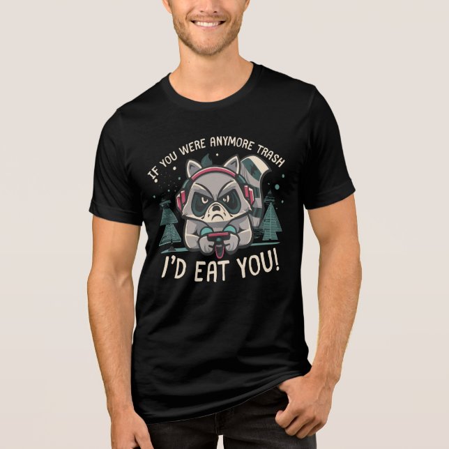 Camiseta Guaxinim engraçado de videogame  (Frente)