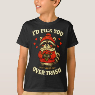 Camiseta Guaxinim Engraçado Eu Escolheria Você em vez de Li