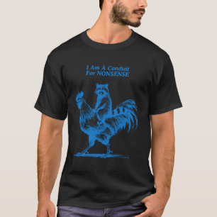 Camiseta Guaxinim Engraçado Montando Galo Eu Sou Um Conduto