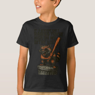Camiseta Guaxinim Engraçado Raiva Lixo Panda Alto Na Minha