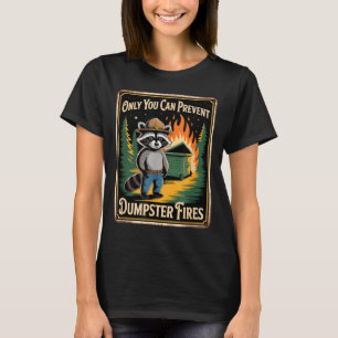 Camiseta Guaxinim engraçado, só você pode evitar incêndios