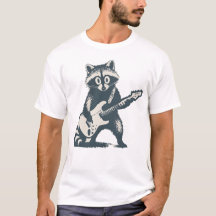 Guaxinim Engraçado Tocando Guitarra Elétrica
