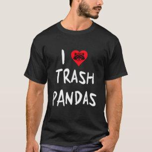 Camiseta Guaxinim Eu Amo Pandas do Lixo