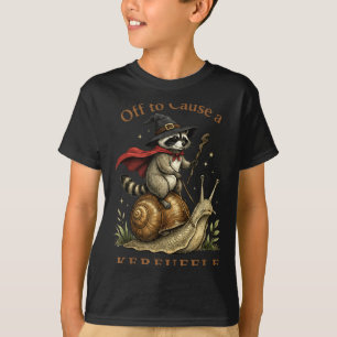 Camiseta Guaxinim Feiticeiro Caracol Para Causar Uma Confus