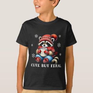Camiseta Guaxinim Feroz e Fofo Bebe Cacau Quente Natal W