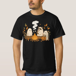 Camiseta Guaxinim Gambá Fantasma Acampando – Aconchegante O