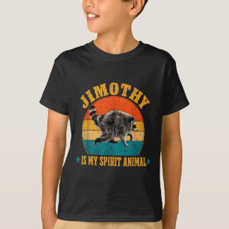 Camiseta Guaxinim Jimothy é o meu Animal Espiritual Meme de