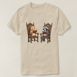 Camiseta guaxinim leitor de chapéu capivara presente amante