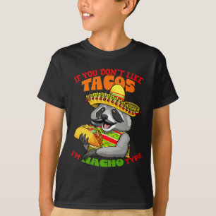 Camiseta Guaxinim mexicano cinco de maio engraçado fofo com