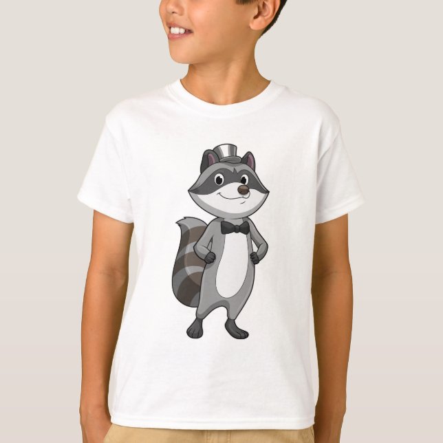 Camiseta Guaxinim noivo com gravata (Frente)