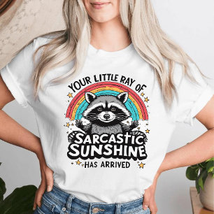Camiseta Guaxinim Sarcástico Seu Pequeno Raio de Sol