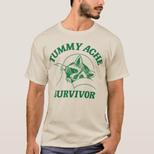 Camiseta Guaxinim Sobrevivente de Dor de Barriga Meme Vin