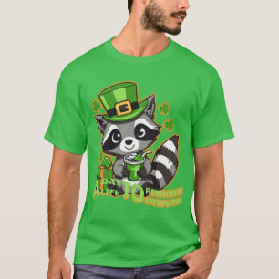 Camiseta guaxinim sortudo - Dia de São Patrício