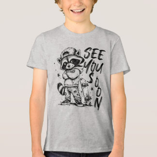 Camiseta Guaxinim Vejo Você Em Breve