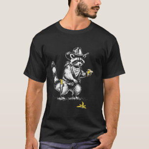 Camiseta Guaxinim Vintage Caubói Caubói Lixo Panda Racoon