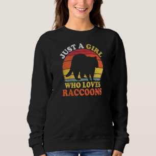 Camiseta Guaxinim Vintage Só Uma Garota Que Ama Guaxinins