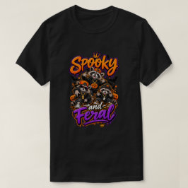 Camiseta Guaxinins Assustadores de Halloween Selvagens