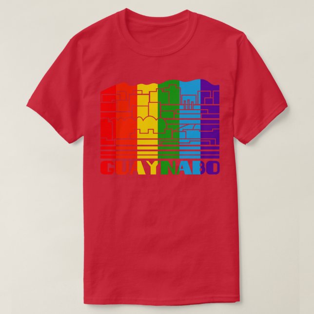 Camiseta Guaynabo Pride Guaynabo Gift LGBT Apoiante (Frente do Design)