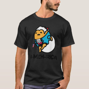 Camiseta Gudetama Foundi Patriótico Americano do Ovo Pregui