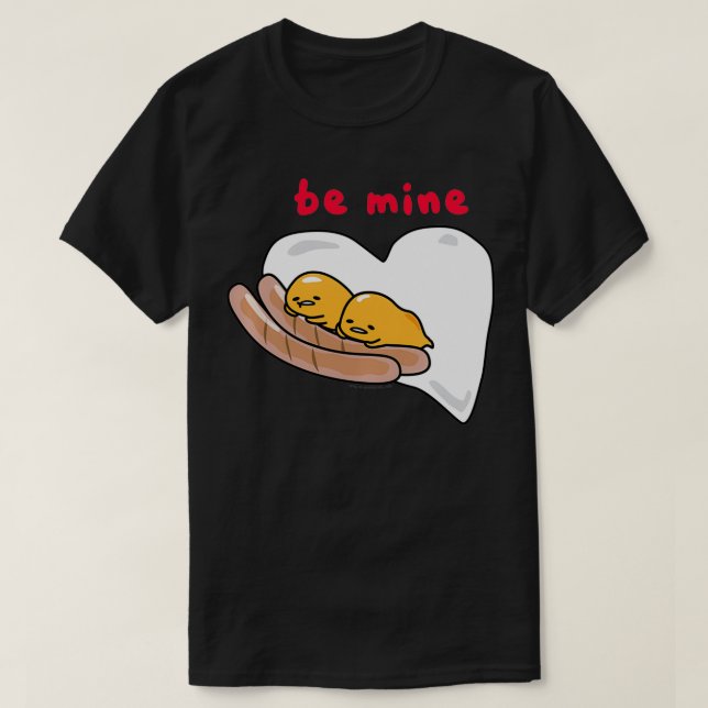 Camiseta Gudetama Sair Mine Sausage e Ovos Doce Namorados (Frente do Design)