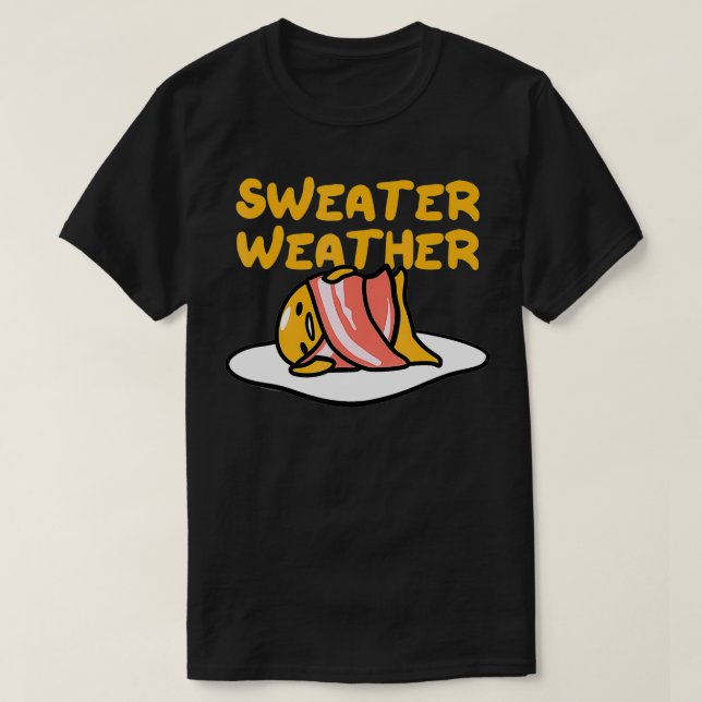 Camiseta Gudetama Sweater Bacon Blanket (Frente do Design)