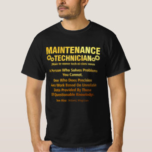 Camiseta Gue de Precisão do Técnico de Manutenção de Defini