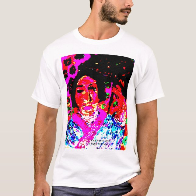 Camiseta Gueixa do pop art por Katie Pfeiffer (Frente)