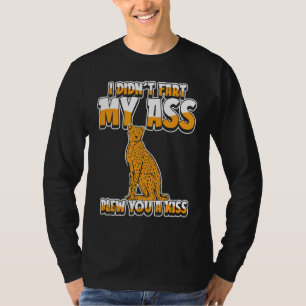 Camiseta Guepardo Grande Felino Não Peidei Meu Cu Soprou Pa